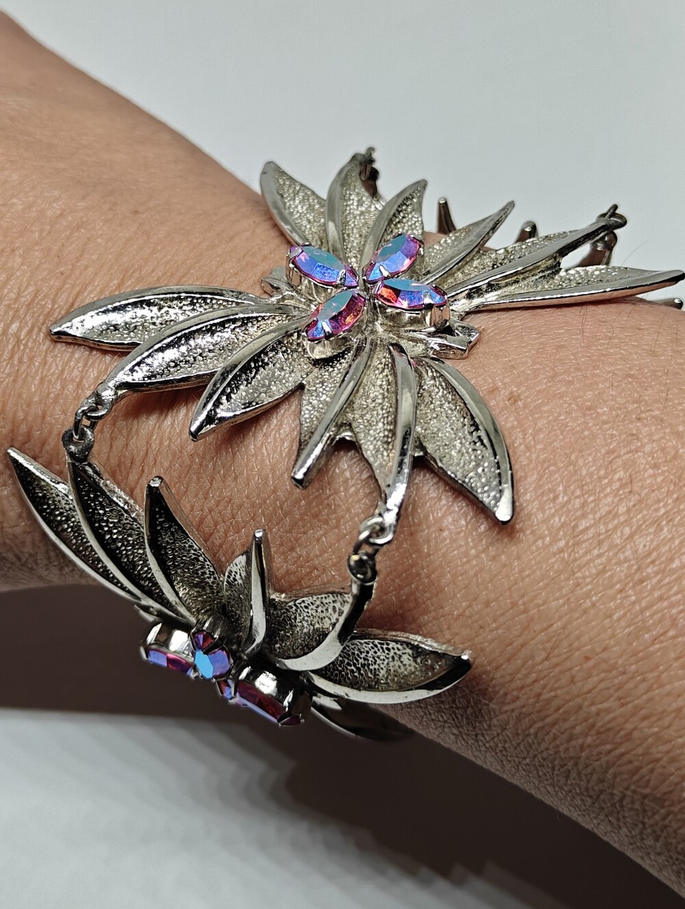 Stunning Signed Pierre Star Panel Bracelet
